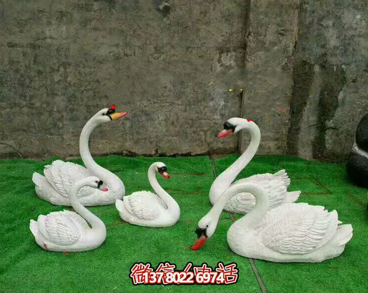 雕塑仿真天鵝，裝飾庭院、酒店、別墅等空間
