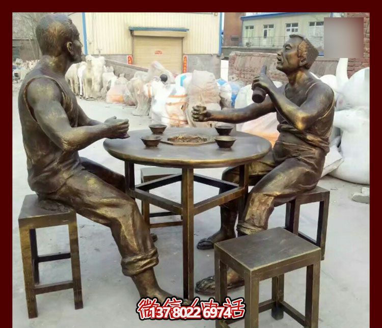 傳承文化，融入雕塑，銅雕人物給你一個(gè)古典的庭院別墅