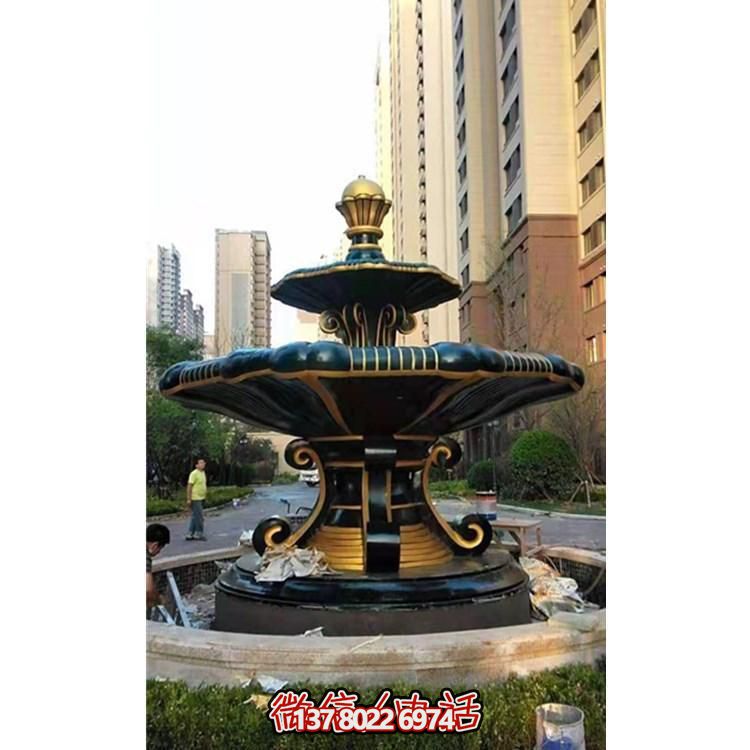 歐式風(fēng)格石雕大型噴泉雕塑，點綴別墅小區(qū)