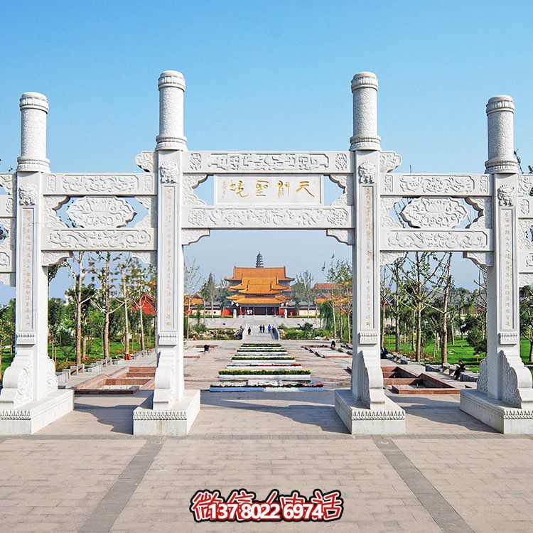 精美大理石石雕多門牌坊雕塑，讓你領(lǐng)略大理景區(qū)的精彩