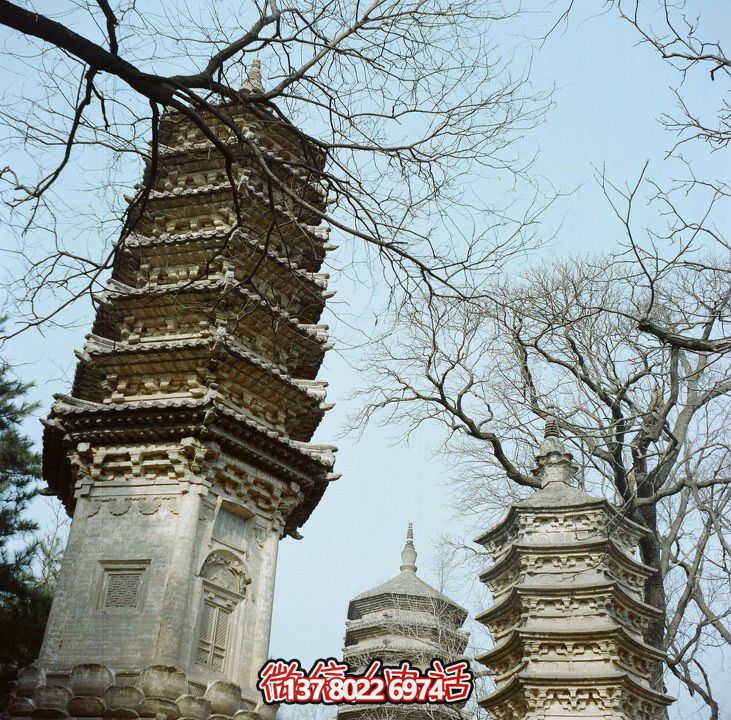 仿古石雕舍利塔，傳承古老文化