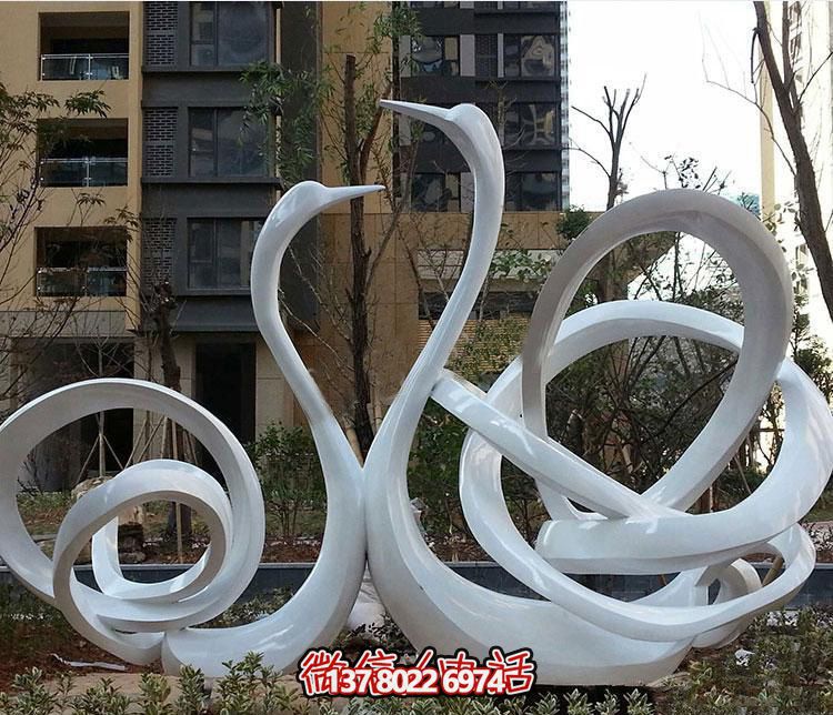 創(chuàng)意天鵝雕塑，為公園和小區(qū)帶來抽象的藝術(shù)氛圍