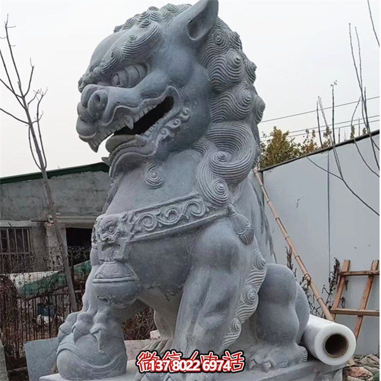豪華庭院大型獅子雕塑，招財進寶，鎮(zhèn)宅門口裝飾