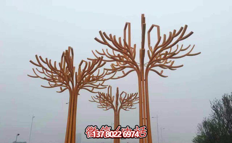不銹鋼景觀雕塑，提升步行商業(yè)街抽象美感