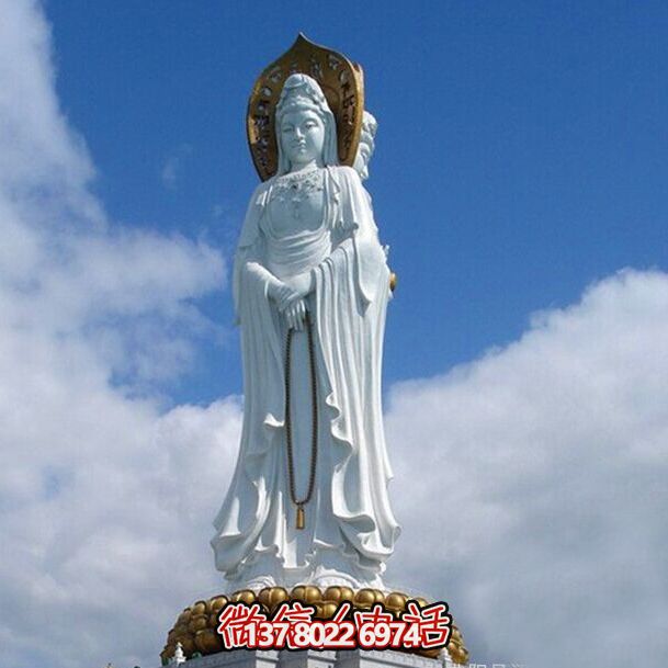 古老石雕觀音菩薩雕塑，景區(qū)大型面積景點(diǎn)