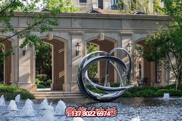 創(chuàng)意不銹鋼抽象藝術(shù)景觀雕塑擺件，點(diǎn)綴小區(qū)水池
