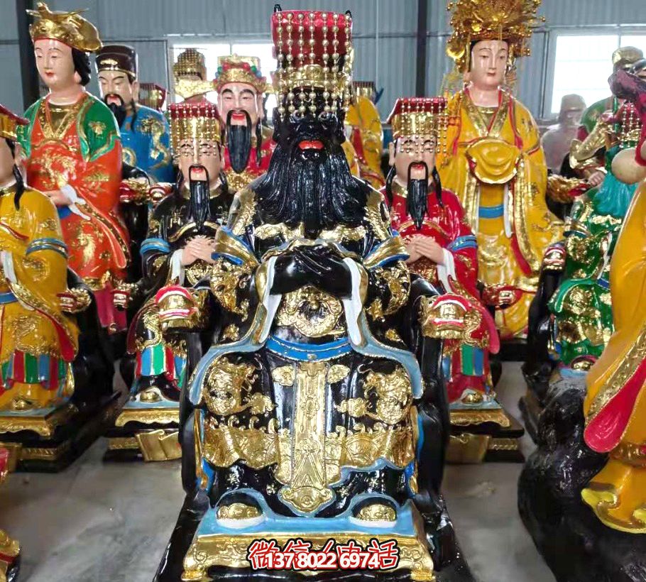 玻璃鋼彩繪龍王雕塑，傳承古老文化