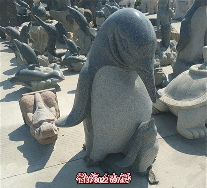 企鵝雕塑，讓公園更加精彩