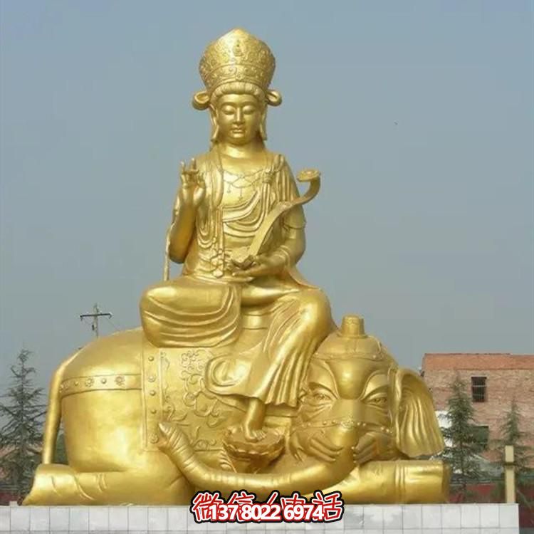 玻璃鋼雕塑文姝普賢，精致烤漆噴金大型景點(diǎn)裝飾