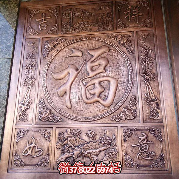 精美銅雕壁畫，打造精致的園林庭院室內(nèi)裝飾