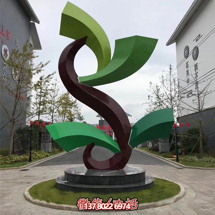 雕塑般的不銹鋼創(chuàng)意景觀，為你的小區(qū)或別墅增添幾何美感