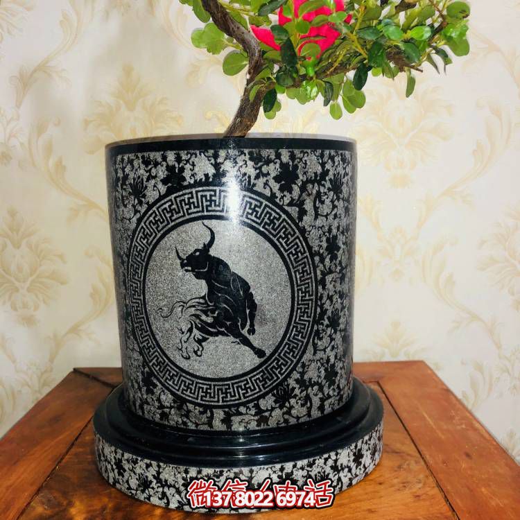 手工精美石雕花盆，點亮您的室外空間