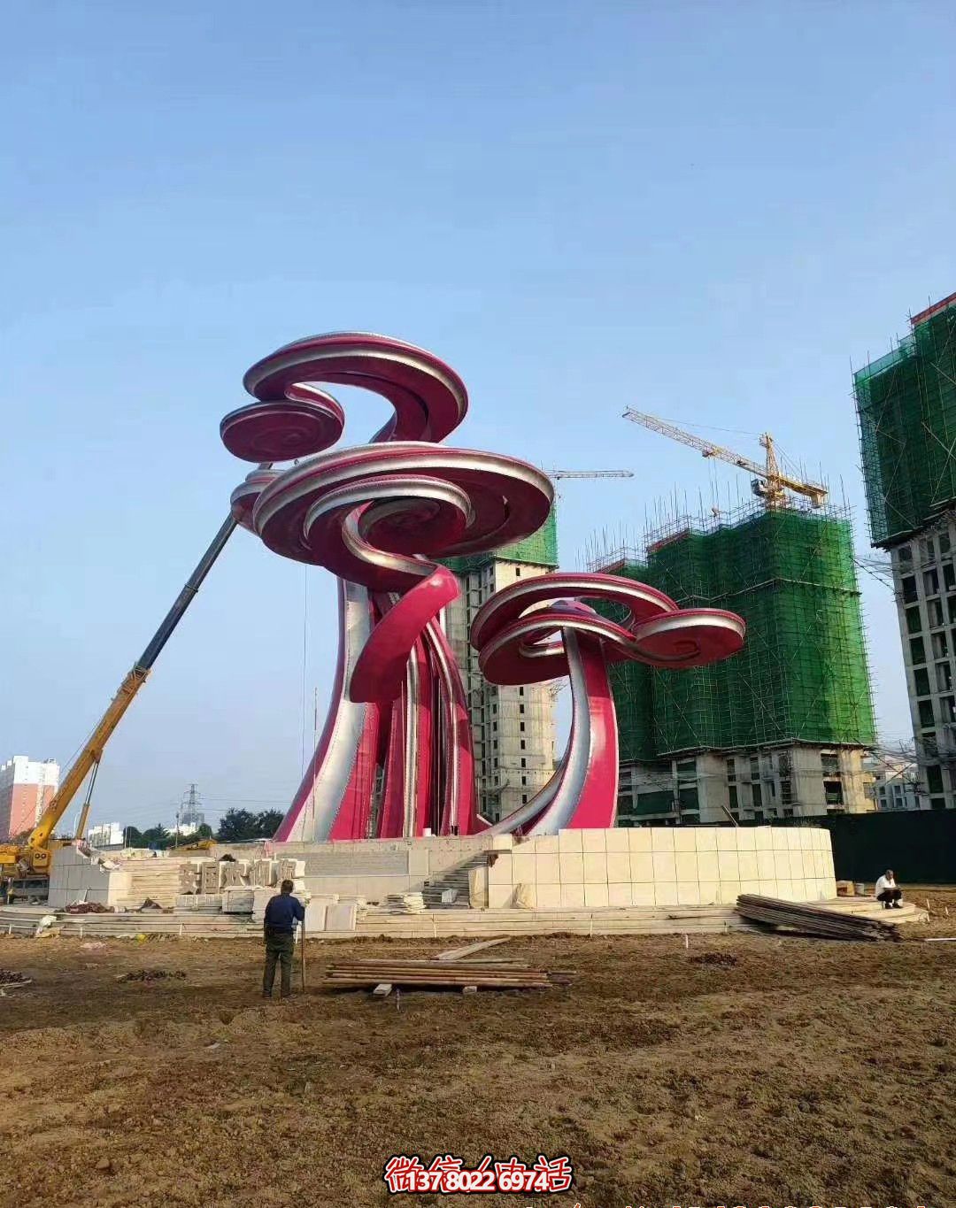 玻璃鋼祥云彩繪雕塑，個性創(chuàng)意景區(qū)裝飾