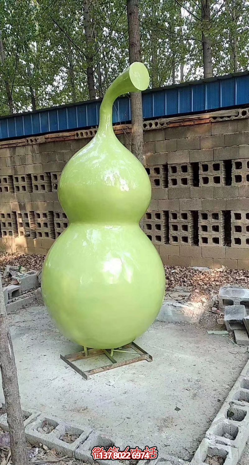 玻璃鋼烤漆園林葫蘆雕塑，點亮景區(qū)