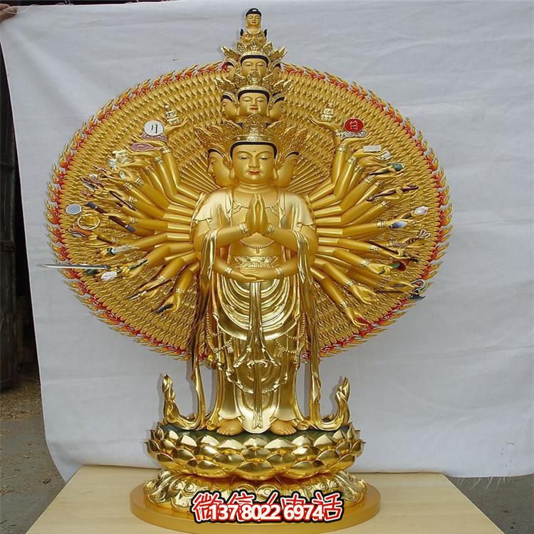 純金打造千手觀音雕塑，傳承宗教文化