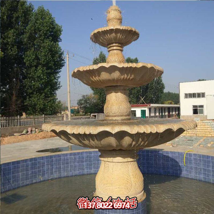 花崗巖噴泉流水?dāng)[件，給你不一樣的戶外廣場園林景觀雕塑
