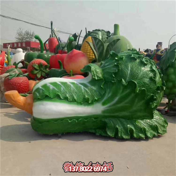 玻璃鋼仿真白菜雕塑，為您的園林戶外添彩