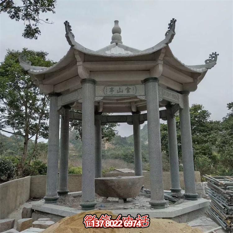 大理石雕刻中式?jīng)鐾?，美化景區(qū)園林戶外環(huán)境