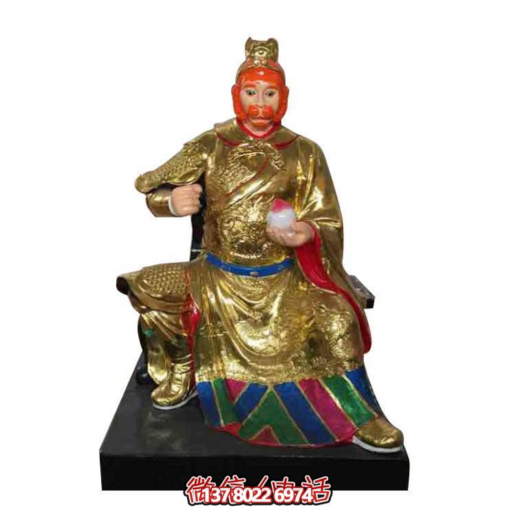 玻璃鋼佛像，金烤漆噴涂
