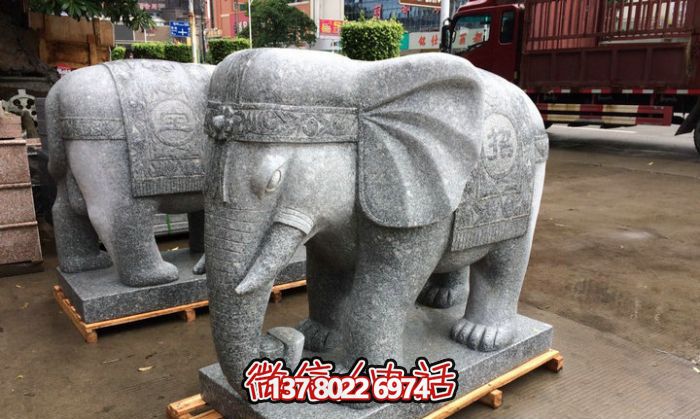 精美大理石雕塑藝術(shù)品，驚艷展現(xiàn)大象的宏偉氣勢