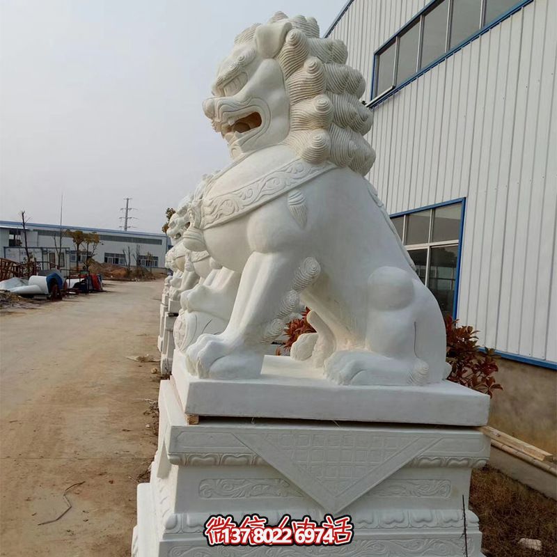 高品質石雕麒麟雕塑，點綴企業(yè)公司大門口，增添鎮(zhèn)宅財運
