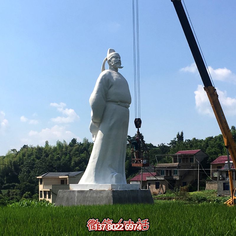 李白漢白玉雕塑，賞詩仙魅力，游覽大型景區(qū)公園