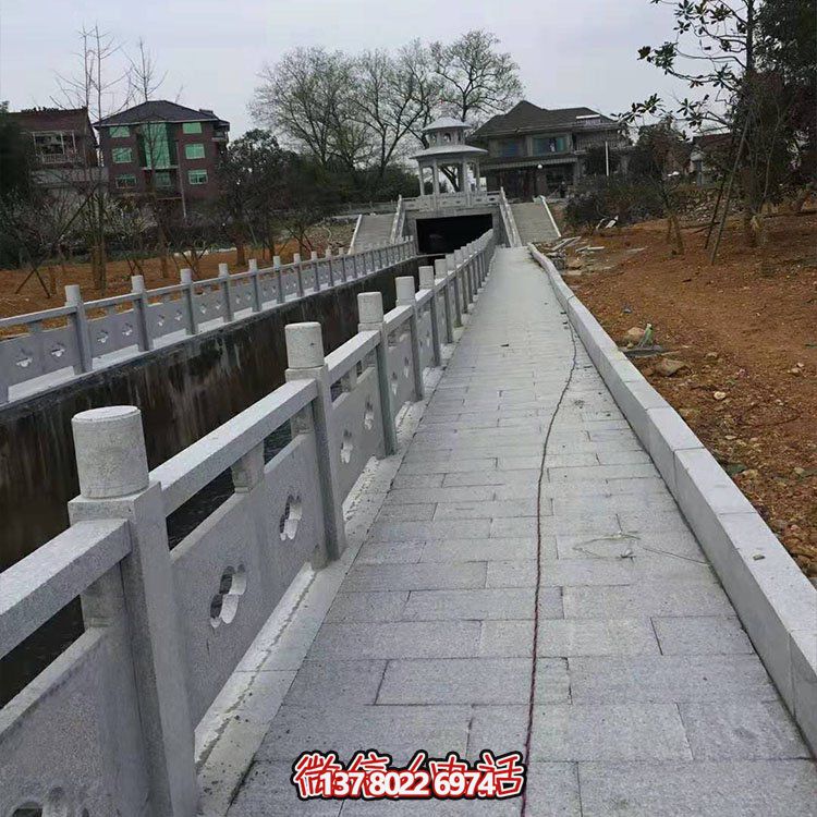 精美大理石護(hù)欄雕塑，點綴河道戶外環(huán)境