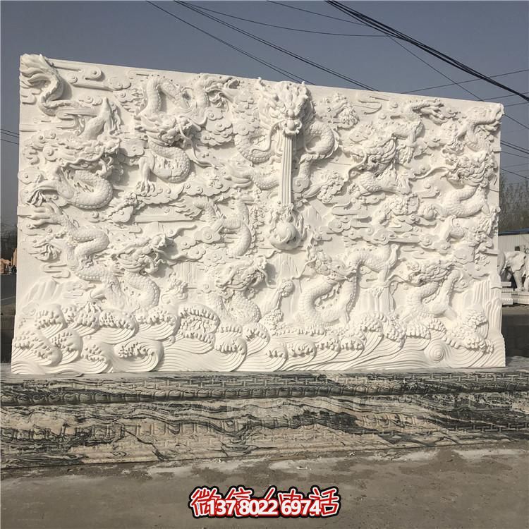 精湛雕刻的室內(nèi)大理石雕塑，為您的庭院增添浮雕照壁
