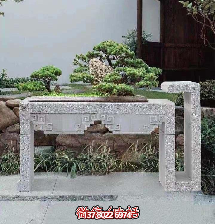 大理石浮雕雕塑花架景觀盆景，精致的別墅室內(nèi)景觀裝飾