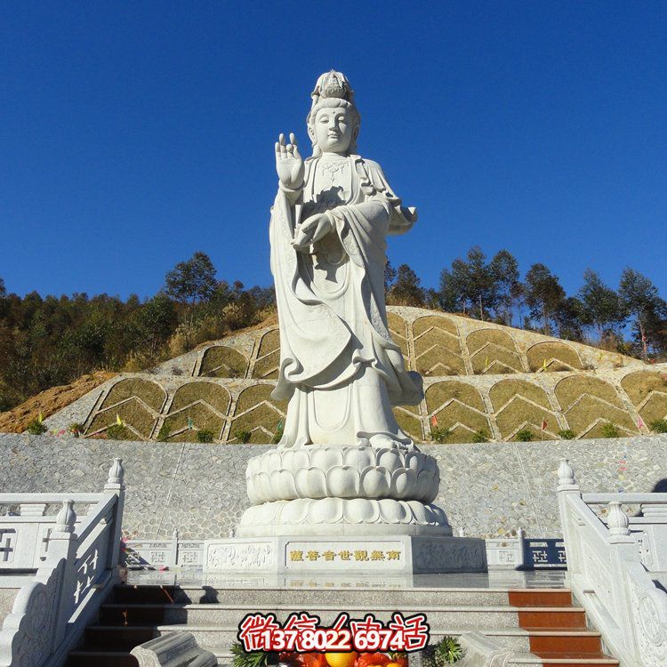 戶(hù)外廣場(chǎng)大型石雕佛像觀(guān)音雕塑