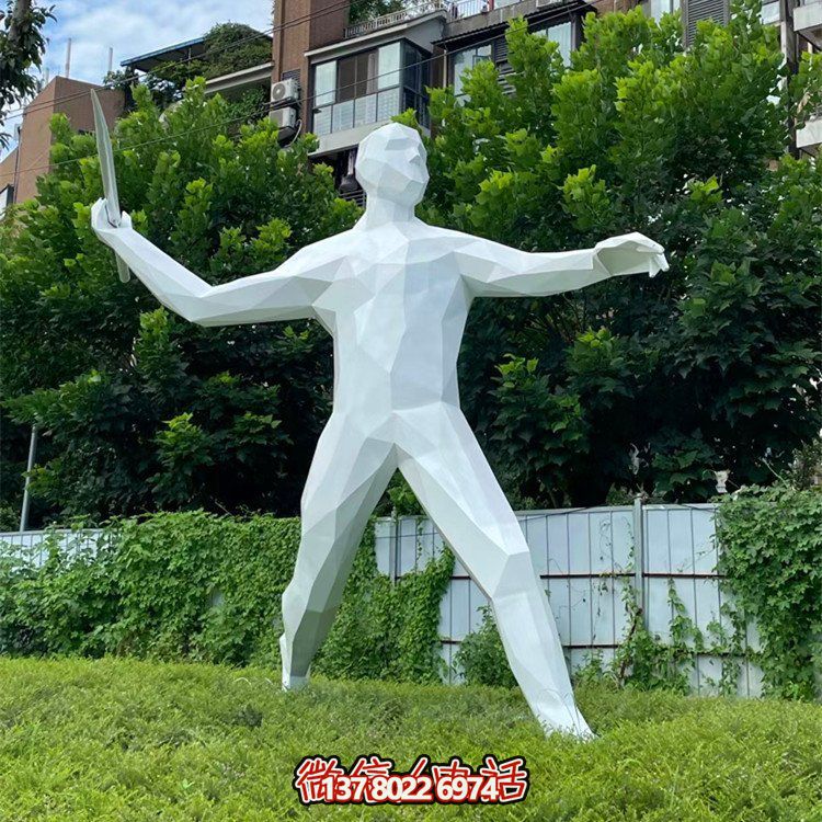 擲標槍，玻璃鋼抽象運動人物