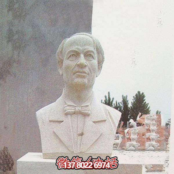 漢白玉美國(guó)著名發(fā)明家電學(xué)家學(xué)校校園名人愛迪生雕塑