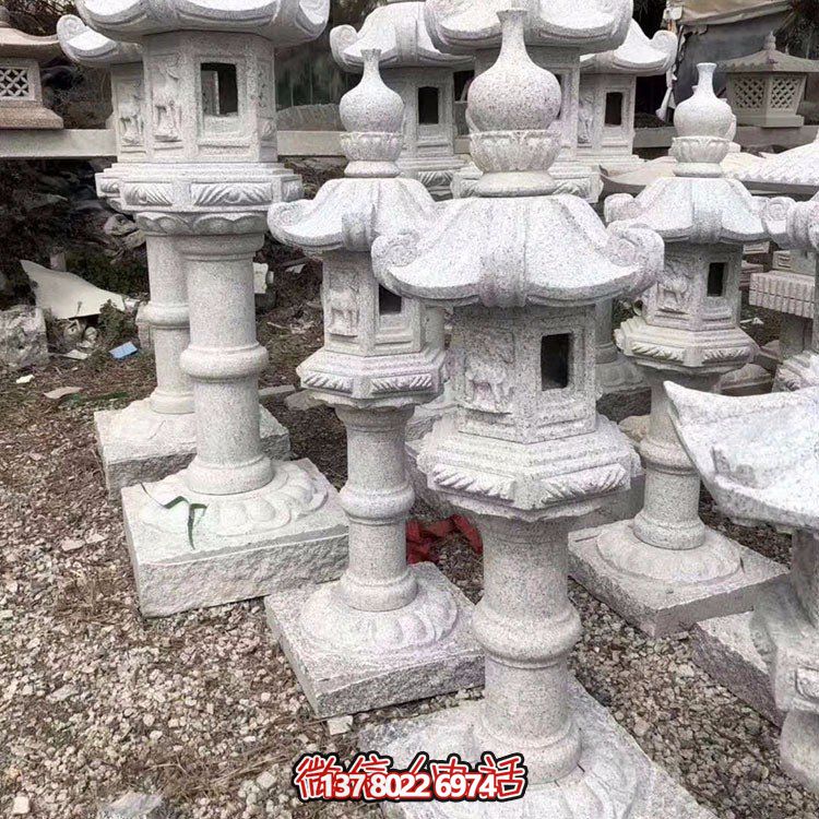 花崗巖石雕燈，中國(guó)傳統(tǒng)古建照明燈籠