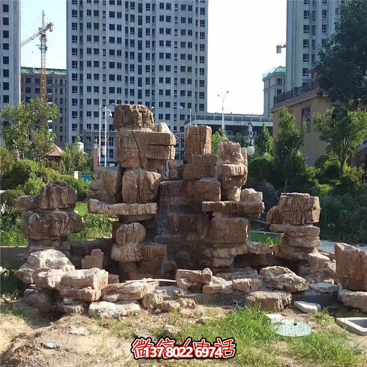 疊石假山，小區(qū)園林人造假山水景