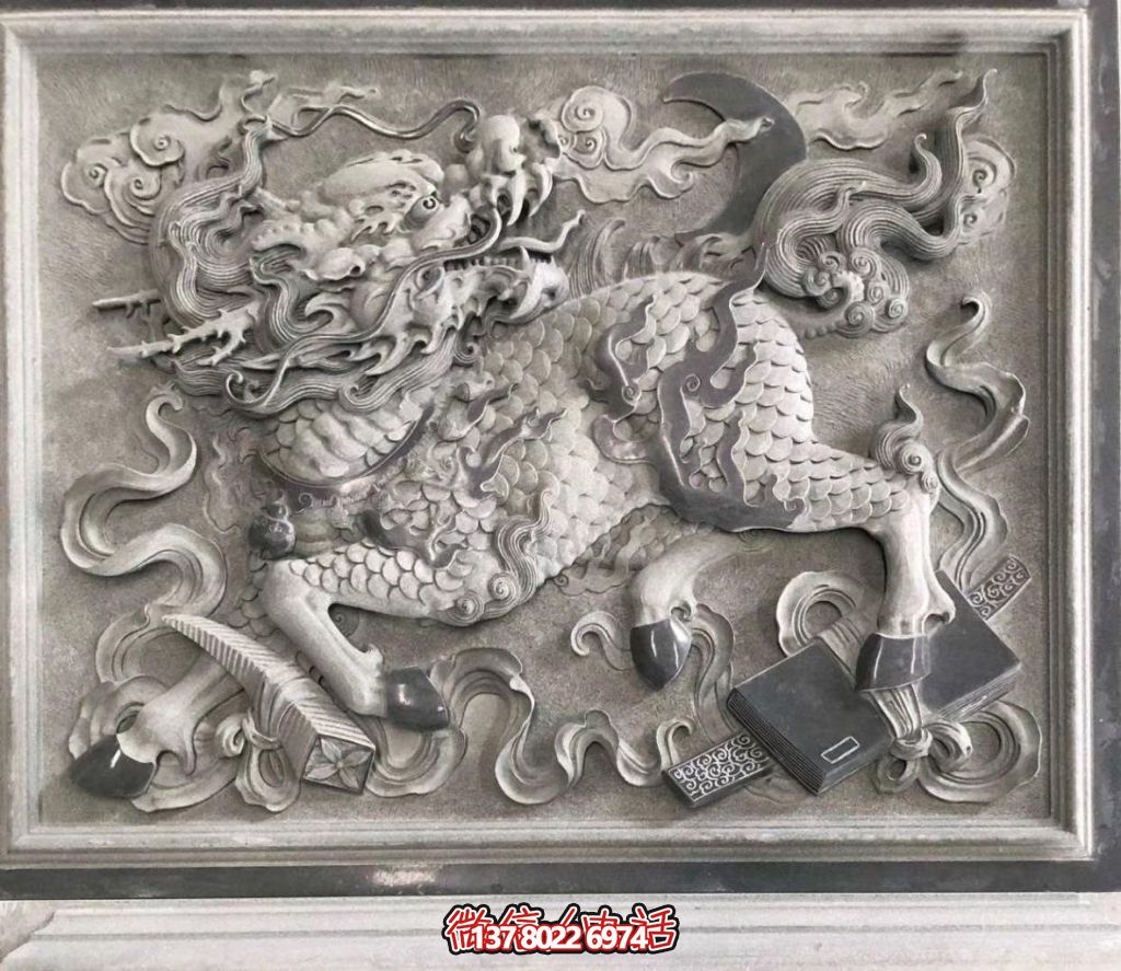 青石麒麟獻瑞：祥瑞滿庭，福佑千秋
